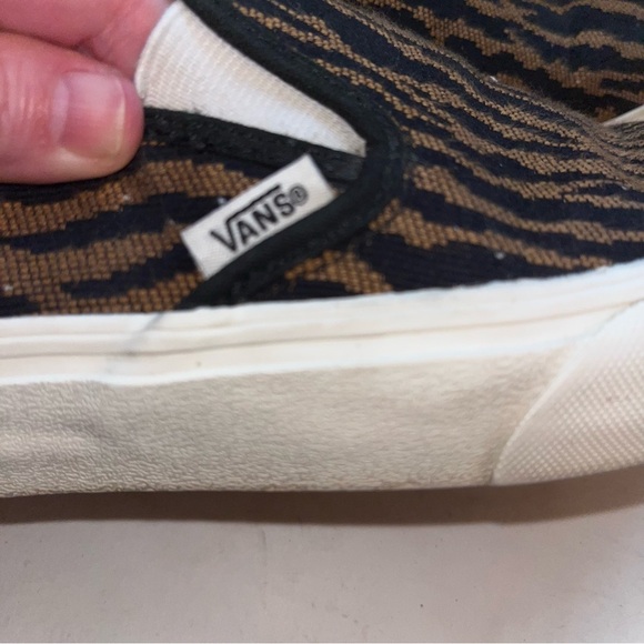 Van's Tiger Animal Stripes Woven Slip-On Shoes Brown and Black Women's Size 8 - Picture 10 of 10